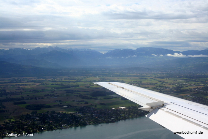 Anflug auf Genf