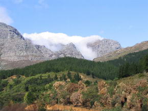 Drakensberge bei Beginn des Bains Kloof Pass