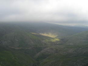 Blick vom Outeniqua Pass auf die Ebene nach George