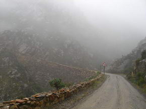 Die Südseite des Swartberg Pass im Nebel